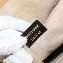 FENDI Pecan Canvas Tote Bag Canvas Leather Beige Black gold Auth bs29810-12