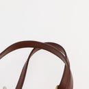 FENDI Pecan Canvas Tote Bag Canvas Leer Beige Zwart goud Auth bs29810-14
