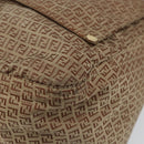FENDI Zucchino Canvas Mamma Baguette Shoulder Bag Nylon Beige Gold Auth bs29812-9