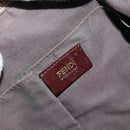 FENDI Zucchino Canvas Mamma Baguette Shoulder Bag Nylon Beige Gold Auth bs29812-19