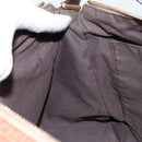 FENDI Zucchino Canvas Mamma Baguette Shoulder Bag Nylon Beige Gold Auth bs29812-21