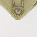 BALENCIAGA The Giant Envelope Bag Leather Silver Light Green 186182 Auth bs29813-10