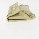 BALENCIAGA The Giant Envelope Bag Leather Silver Light Green 186182 Auth bs29813-6