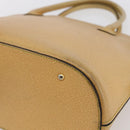 CELINE Hand Bag Leather 2way Yellow Gold Auth bs29816-9