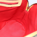 CELINE Hand Bag Leather 2way Yellow Gold Auth bs29816-18