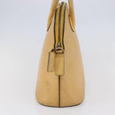 CELINE Hand Bag Leather 2way Yellow Gold Auth bs29816-3