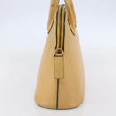 CELINE Hand Bag Leather 2way Yellow Gold Auth bs29816-4