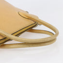 CELINE Hand Bag Leather 2way Yellow Gold Auth bs29816-7