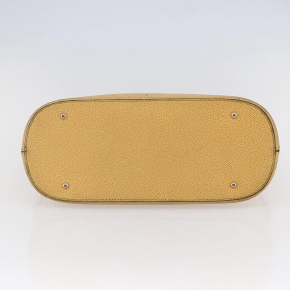 CELINE Hand Bag Leather 2way Yellow Gold Auth bs29816