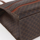 CELINE Macadam Canvas Tote Bag PVC Leather Brown Gold Auth bs29818-11