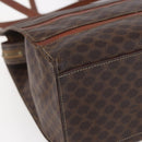 CELINE Macadam Canvas Tote Bag PVC Leather Brown Gold Auth bs29818-13