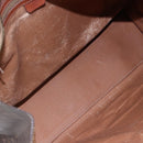 CELINE Macadam Canvas Tote Bag PVC Leather Brown Gold Auth bs29818-16