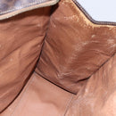 CELINE Macadam Canvas Tote Bag PVC Leather Brown Gold Auth bs29818-18