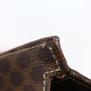 CELINE Macadam Canvas Tote Bag PVC Leather Brown Gold Auth bs29818-21