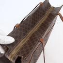 CELINE Macadam Canvas Tote Bag PVC Leather Brown Gold Auth bs29818-6