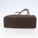 CELINE Macadam Canvas Tote Bag PVC Leather Brown Gold Auth bs29818-9