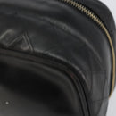 CHANEL Matelasse Vanity Pouch Lamb Skin Black Gold CC Auth bs29827-14