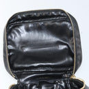 CHANEL Matelasse Vanity Pouch Lamb Skin Black Gold CC Auth bs29827-10