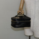 CHANEL Matelasse Vanity Pouch Lamb Skin Black Gold CC Auth bs29827-22