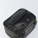 CHANEL Matelasse Vanity Pouch Lamb Skin Black Gold CC Auth bs29827-6