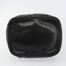 CHANEL Matelasse Vanity Pouch Lamb Skin Black Gold CC Auth bs29827-5