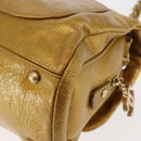 CHANEL Chain Shoulder Bag Enamel Gold CC Auth bs29830-13