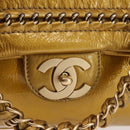 CHANEL Chain Shoulder Bag Enamel Gold CC Auth bs29830-15