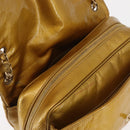 CHANEL Chain Shoulder Bag Enamel Gold CC Auth bs29830-16