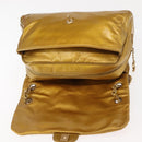 CHANEL Chain Shoulder Bag Enamel Gold CC Auth bs29830-17