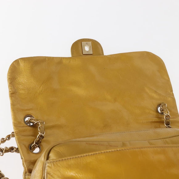 CHANEL Chain Shoulder Bag Enamel Gold CC Auth bs29830