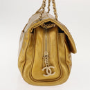 CHANEL Chain Shoulder Bag Enamel Gold CC Auth bs29830-5
