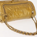 CHANEL Chain Shoulder Bag Enamel Gold CC Auth bs29830-6