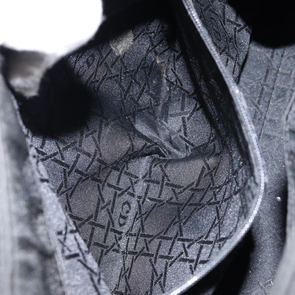 Christian Dior Maris Pearl Shoulder Bag Nylon Black Silver Auth bs29832