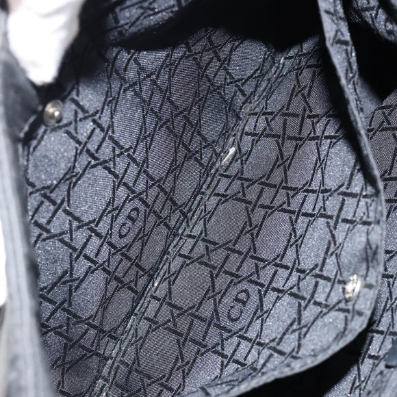 Christian Dior Maris Pearl Shoulder Bag Nylon Black Silver Auth bs29832