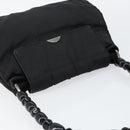 Christian Dior Maris Pearl Shoulder Bag Nylon Black Silver Auth bs29832-6