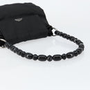 Christian Dior Maris Pearl Shoulder Bag Nylon Black Silver Auth bs29832-7