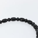 Christian Dior Maris Pearl Shoulder Bag Nylon Black Silver Auth bs29832-14