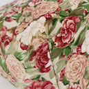 CHANEL Flower Pattern Tote Bag Canvas Cream Red gold CC Auth bs29833-11