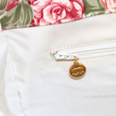 CHANEL Flower Pattern Tote Bag Canvas Cream Red gold CC Auth bs29833-15