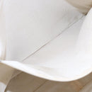 CHANEL Flower Pattern Tote Bag Canvas Cream Red gold CC Auth bs29833-19