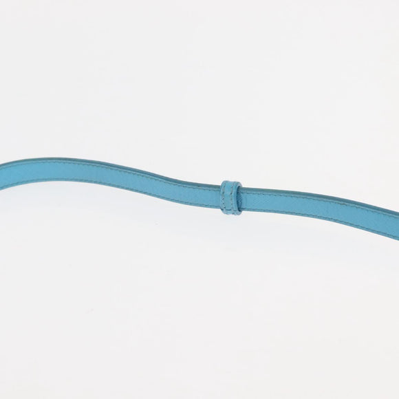 Salvatore Ferragamo Vala Chain Bag Leather 2way Light Blue Gold Auth bs29835