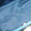 Salvatore Ferragamo Vala Chain Bag Leather 2way Light Blue Gold Auth bs29835-11