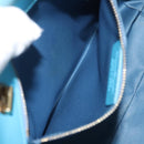 Salvatore Ferragamo Vala Chain Bag Leather 2way Light Blue Gold Auth bs29835-22