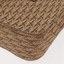Christian Dior Trotter Canvas Shoulder Bag Beige Gold Auth bs29838-13