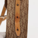 Christian Dior Trotter Canvas Shoulder Bag Beige Gold Auth bs29838-14