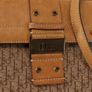 Christian Dior Trotter Canvas Shoulder Bag Beige Gold Auth bs29838-16