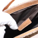 Christian Dior Trotter Canvas Shoulder Bag Beige Gold Auth bs29838-22