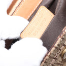 Christian Dior Trotter Canvas Shoulder Bag Beige Gold Auth bs29838-23