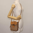Christian Dior Trotter Canvas Shoulder Bag Beige Gold Auth bs29838-24