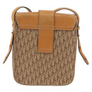 Christian Dior Trotter Canvas Shoulder Bag Beige Gold Auth bs29838-3